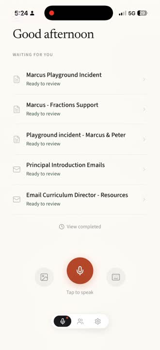 Teacharo app — voice-first AI teaching assistant